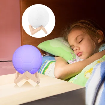 

1Pc Decorative Creative Exquisite Table Lamp Soccer Lamp Football Light Desktop Lamp for Room Bar Hotel