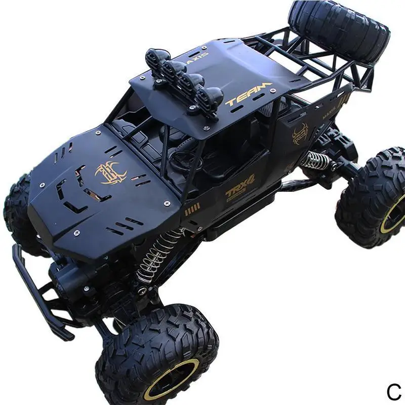 2,4 GHz Электрический 4WD RC внедорожный автомобиль игрушки 1:12 из алюминиевого сплава для подзарядки гигантский грузовик для детей Рождественский подарок для улицы игрушка для взрослых - Цвет: C(37cm)