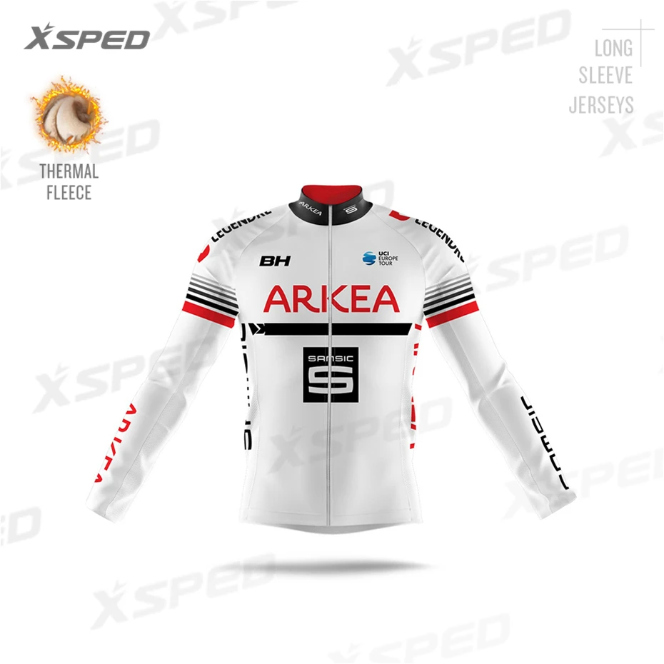 Cycling Jerseys Одежда для велоспорта Pro Team зимние куртки комплект одежды с длинным рукавом AREKRING Тепловая флисовая Мужская MTB теплая Униформа Комплект Одежда для шоссейного велосипеда - Цвет: Cycling Jerseys