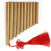 Китайский народный музыкальный инструмент Pan Flute Bamboo Panflute 10 труб духовой инструмент Panpipes Flauta ручной работы легко носить с собой - изображение
