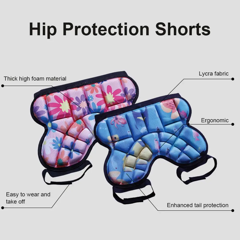 Kids Skiing Hip Guard Skating Snowboard Thicken Soft Hip Protective Gear Guard Pad Skateboarding Butt Padded Shorts