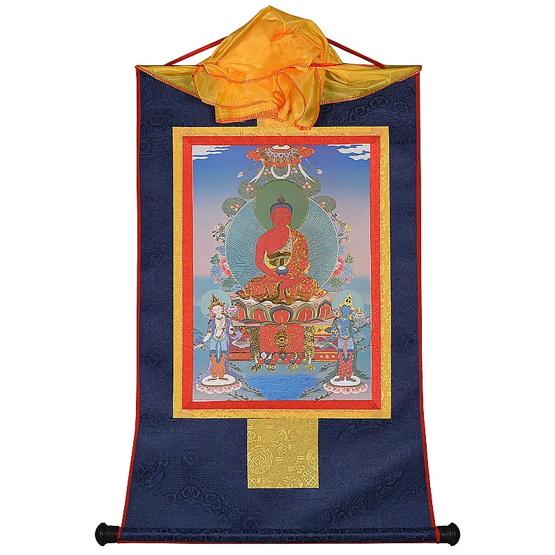 21 тара Золотой принт расписной маленький дракон тибетская статуэтка Будды Амитабха украшение висящий буддийский храм/гостиная Thangka - Цвет: as picture shown
