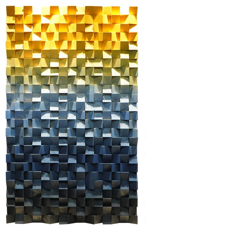 2021 Fashion 3D Acoustic wall panel Eco-friendly 3D Wood Acoustic Diffuser 3D decorative painting Art Wall Decor background 