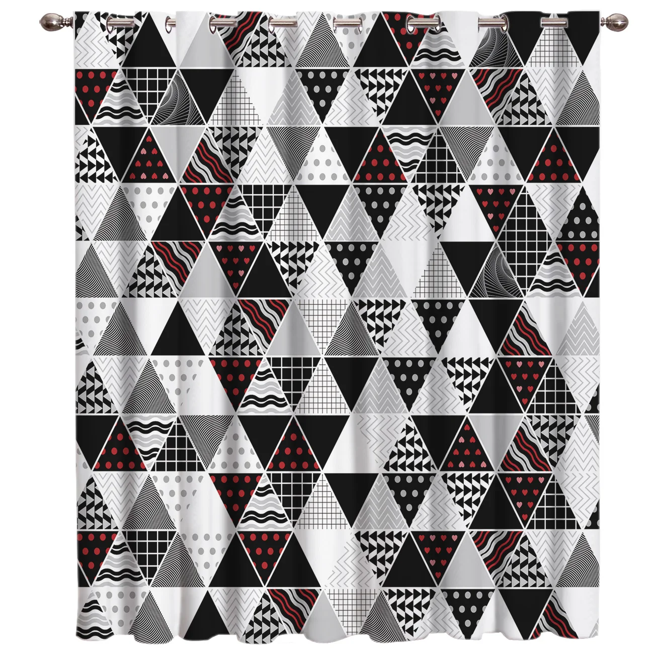 

Bauhaus Triangle Geometry Living Room Curtains Blackout Bathroom Kitchen Bedroom Indoor Fabric Kids Curtain Panels With Grommets