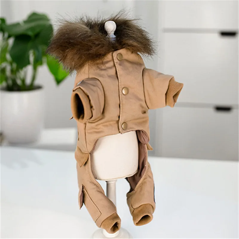 Autumn and Winter Warm Dog Clothes Four-legged Cotton Pet Clothes for Small Puppies Thickening Dog Clothes Jumpsuits for Pet Dog