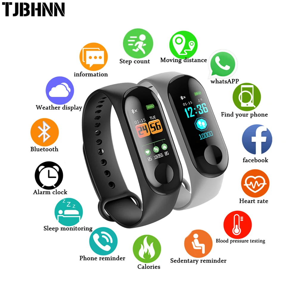 

M3 GPS smart watch Heart Rate tracker Multi Sports mode Fitness Men Women Monitor Blood Pressure For IOS Android