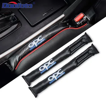 

Doofoto 2x Car Styling Seat Gap Filler For Opel OPC Line insignia Emblem Logo Leakproof Decoration Protective Strip Carbon Fiber