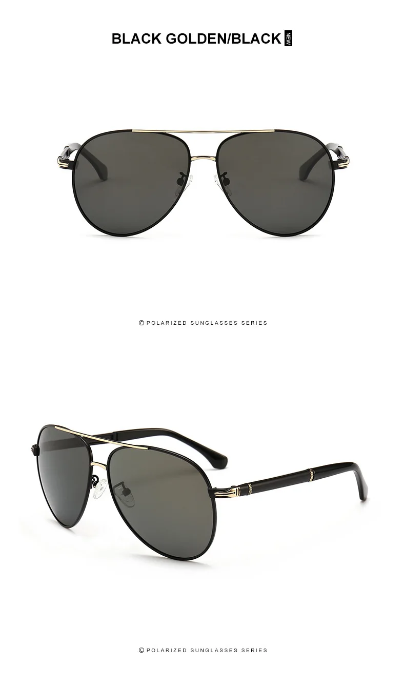 8738 c2 Mode lunetes De soleil polarisées hommes marque De Lux дизайнерский стиль lunetes noir or cadre Lentes De Sol G8722 uv400 - Цвет линз: 8738 c2
