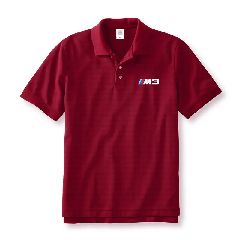 M SERIES M3 Cotton Polo Shirts Men& Women Unisex Brand-Clothing Homme Brand Clothing Man Polos Summer Short 237NQ - Цвет: Wine