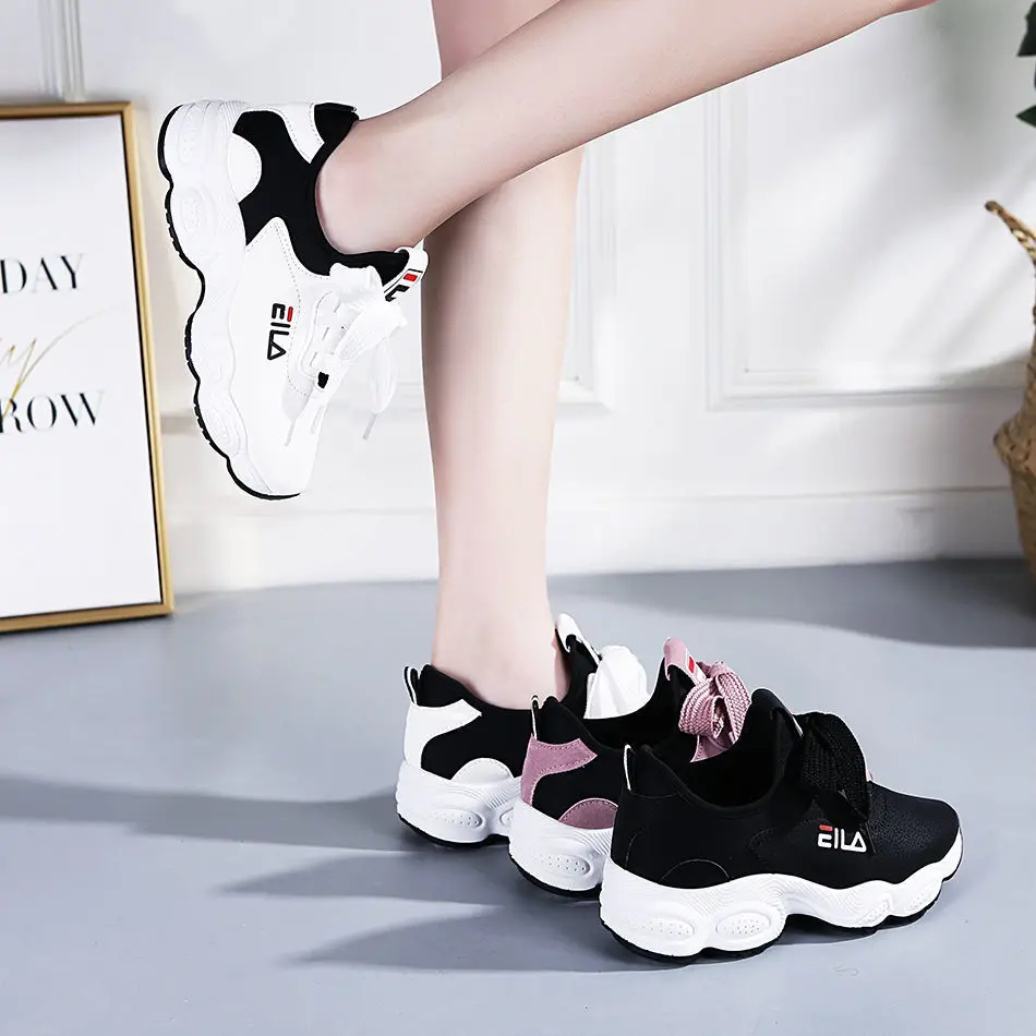 

2019 New Style Autumn Dad Shoes Athletic Shoes Women's Korean-style Versatile Extra High WOMEN'S Casual Shoes