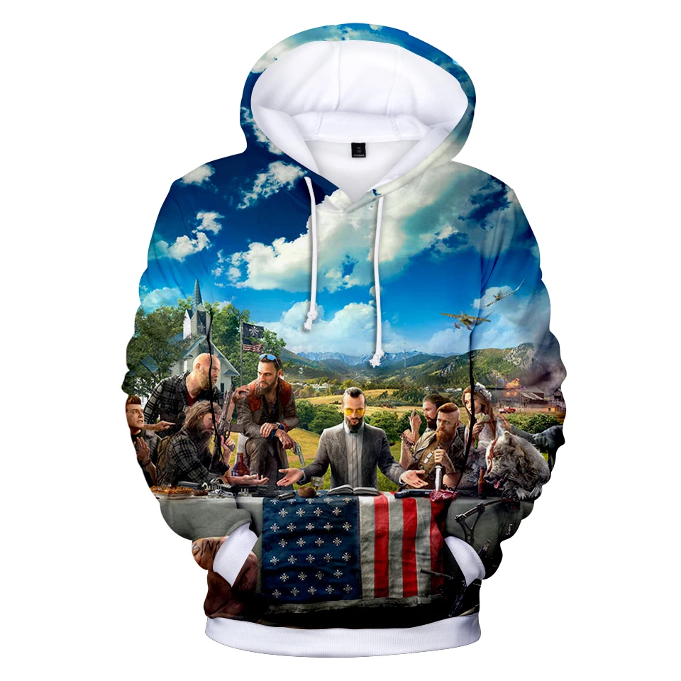 Горячая Распродажа толстовок Far Cry 5 3D Толстовка для мужчин и женщин Осень/Зима теплые толстовки высокого качества повседневные толстовки Harajuku толстовка для мальчиков