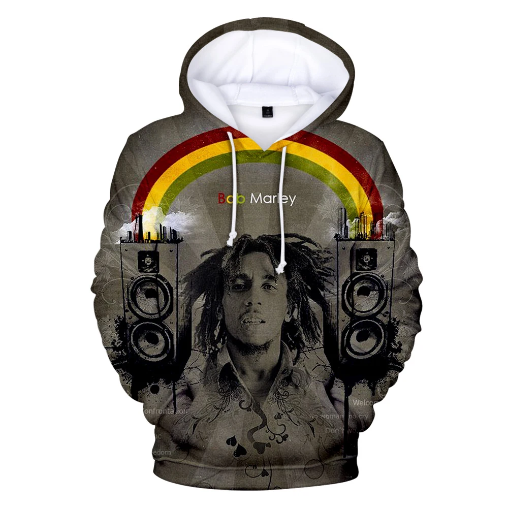 

Harajuku 020 Hip HOP Bob Marley 3D Hoodies Sweatshirts for Men and Women Reggae Sweatshirts Print Pullover Unisex Tracksuit Full