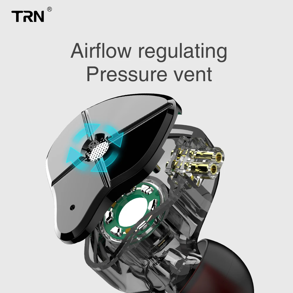 TRN ST1 1BA + 1DD гибридные наушники вкладыши DJ монитор спортивные для бега Hi Fi