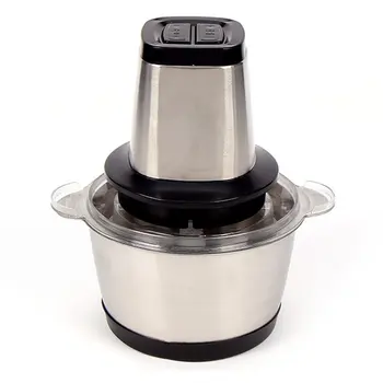 

2 Speed 2l Capacity Stainless Steel Electric Mincer Meat Grinder Food Processor Slicer Home Kitchen Stuffing Machine