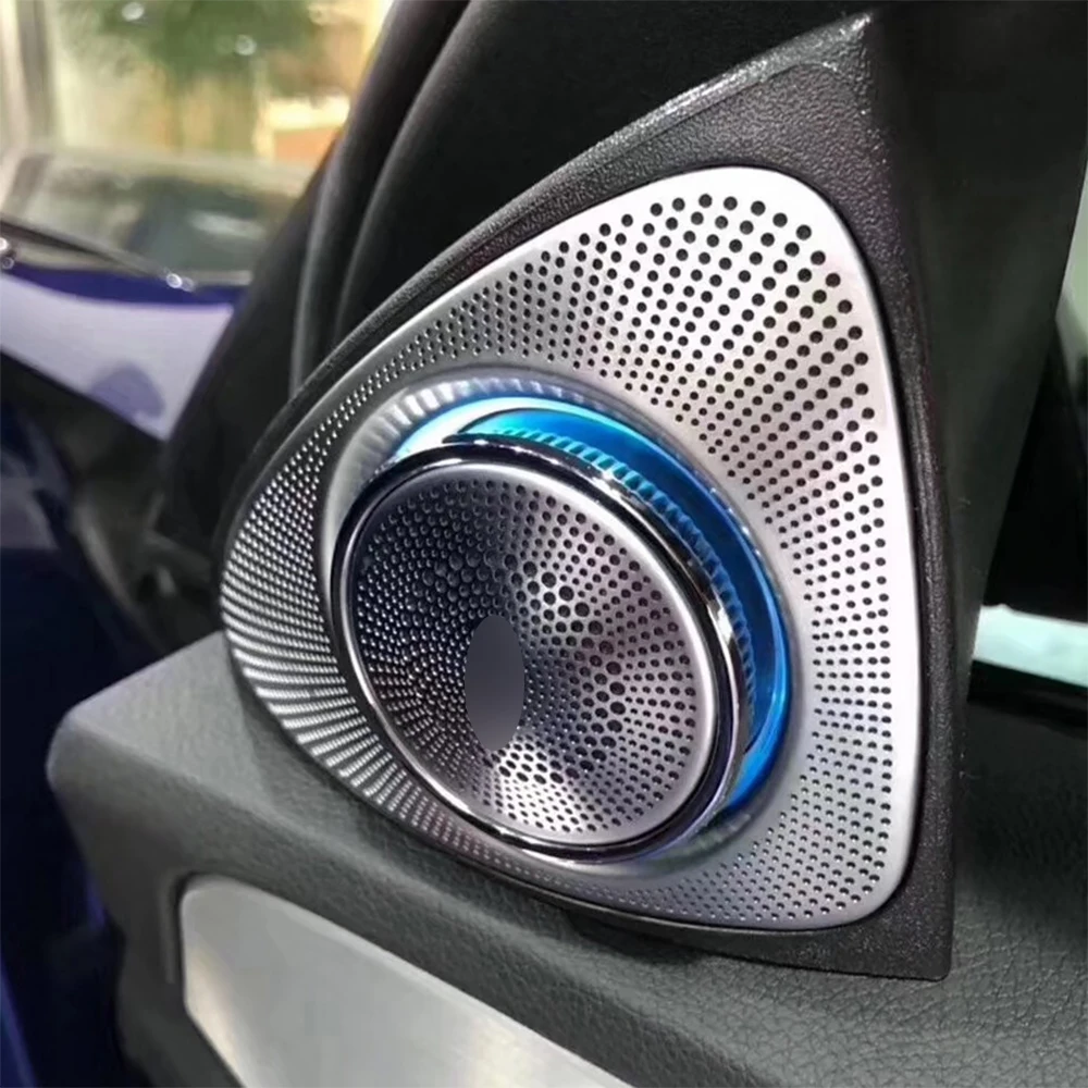 3D Вращение светящийся твитер динамик для Mercedes Benz W222 S класс громкоговоритель с высоким шагом светодиодный ВЧ динамик Звуковая Труба Рог