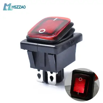 

12V 4PIN Waterproof Rocker Switch with Lamp Light Dpst DPST For Automobiles and Devices Equipped with DC Power Boat