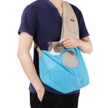 Сумка для переноски собак на открытом воздухе, передняя сумка для собак, НОВАЯ переносная Дорожная сумка на одно плечо, сетчатый рюкзак, криб9
