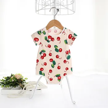 

2020 Fashion Newborn Baby Girl Clothes Short Sleeve Cute Cotton Infant Jumpsuits Summer Baby Girls Rompers Infant Clothing 0-18M