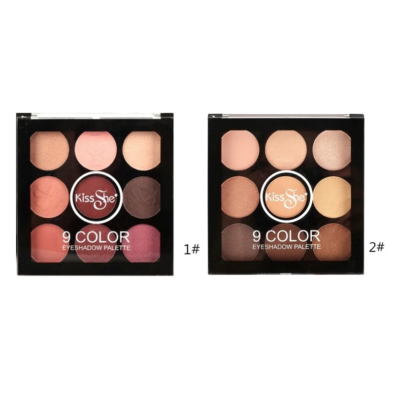

9 Color Makeup Eye Shadow Makeup Disk Nude Color Eyeshadow Tray Waterproof Smudge-proof
