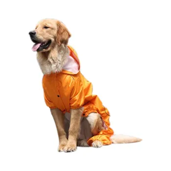 

Large Dog Raincoat Hooded Golden Retriever Clothes Medium Big Dog Rain Coat Costumes Waterproof Jumpsuit For Labrador Husky