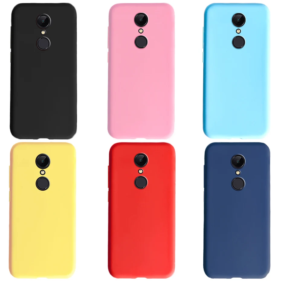 Силиконовый чехол для Xiaomi Redmi 4x 4a 5A 6 6A 7A 8A однотонных ярких оттенков 5 Plus 8 a8 7 S2 GO K20