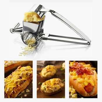 

Stainless Steel Multi Purpose Rotary Cheese Nut Spice Grater Chocolate Cutter