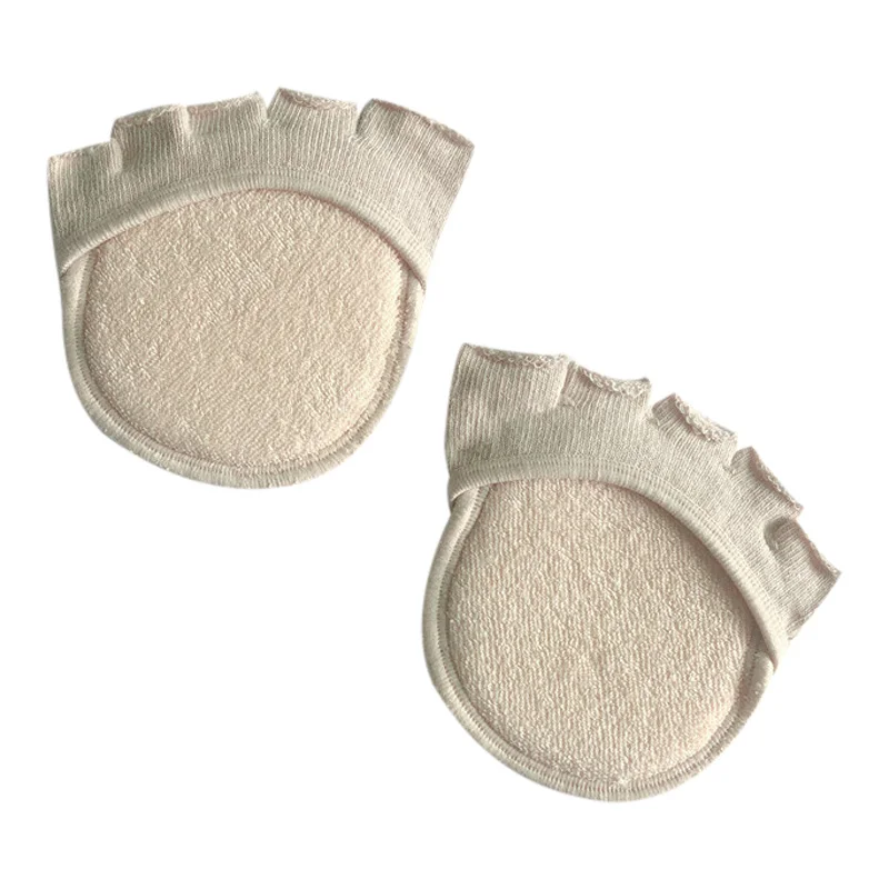 A1 Women Thin Bamboo Fiber Footpad Non-slip Half Foot Toe Sleeves Invisible Socks Pad - Цвет: A1