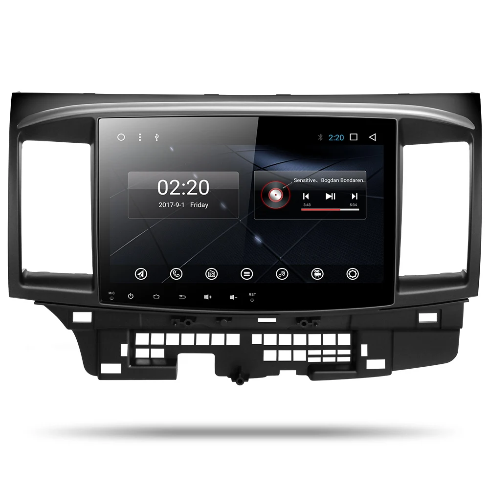 Uniway PX30 DSP Android 9,0 автомобильный dvd для Защитные чехлы для сидений, сшитые специально для Mitsubishi Lancer 10,1 дюймов 2008 2009 2010 2011 2012 2013 автомобильный стерео GPS навигатор - Цвет: without camera