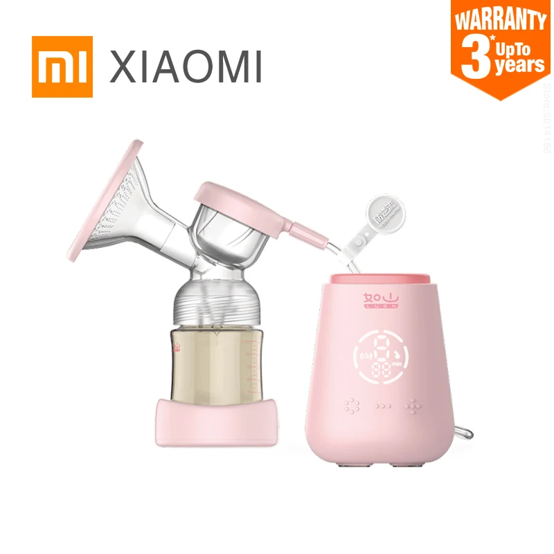 Электрический молокоотсос Xiaomi Rushan с бутылочкой для молока младенцев USB BPA