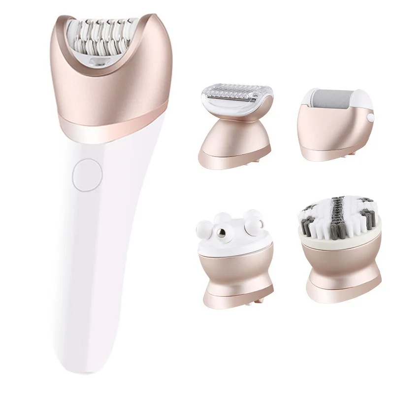 

US Bureau of KM-8001 Lady Shaver Tweezers Foot Grinder Facial Cleansing Instrument Facial Massage Instrument Five in One