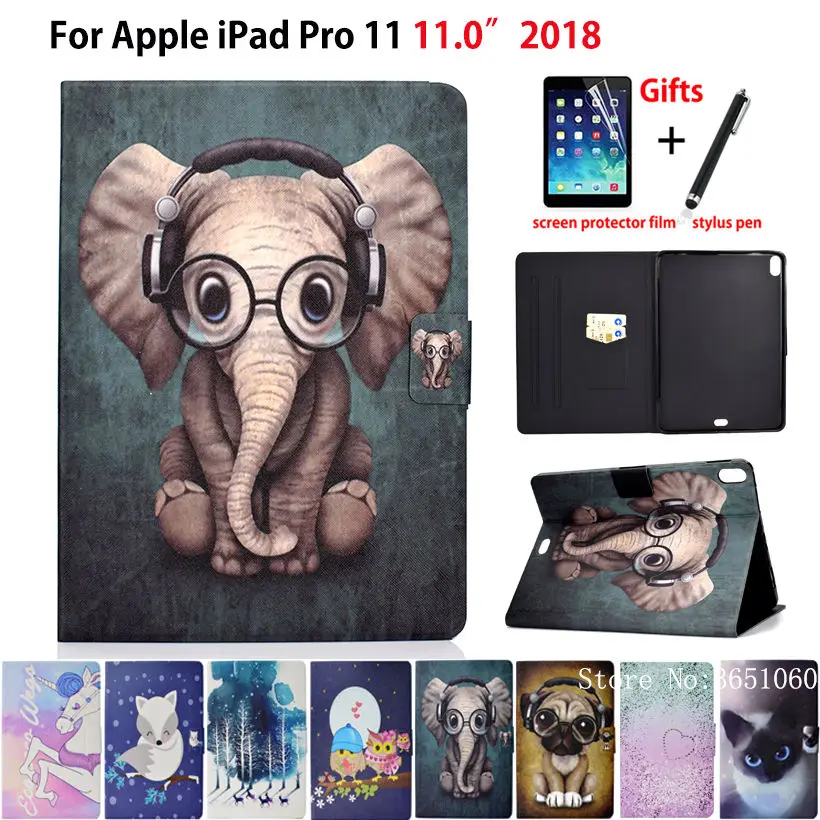 Чехол для iPad Pro 11 2018 дюймов модный силиконовый чехол с животными из искусственной