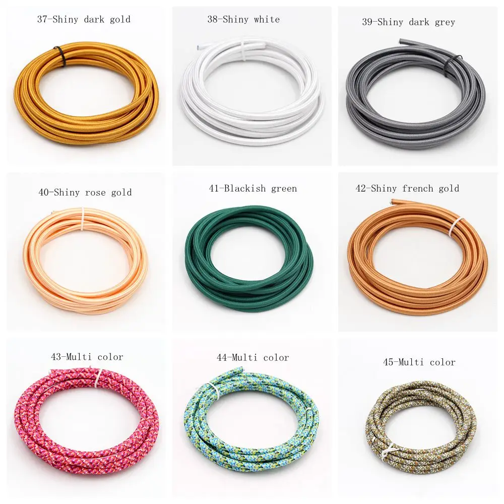 Twisted 2 Core Braided Fabric Cable Lighting Flex Cord Vintage style cable flex 