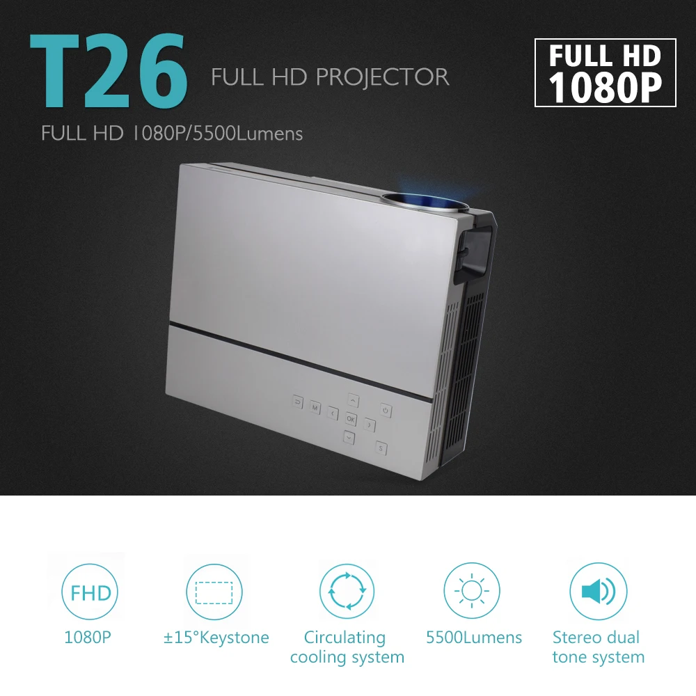 ThundeaL T26L T26 Full HD проектор не T26K Native 1080P 5500 люмен видео светодиодный домашний