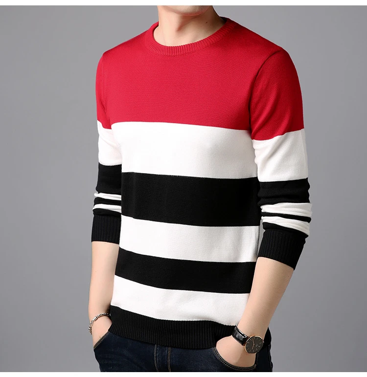 Новая мода Trui Gentle men Trui Dressed Облегающие джемперы вязанный шерстяной Восстановленный корейский стиль повседневная мужская одежда