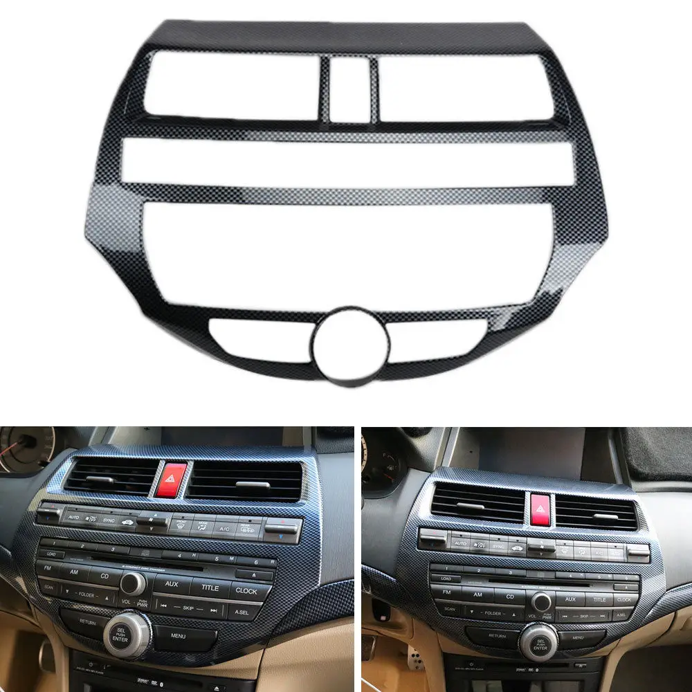 

Carbon Fiber Color ABS Car Console Center Dashboard Panel Sticker For Honda Accord 2008-2012 interior car decals