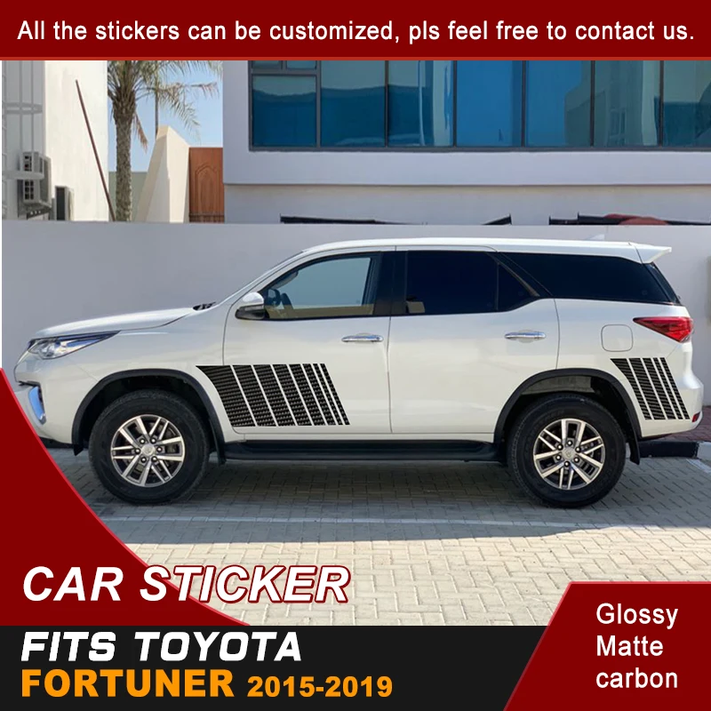 Подходит для Toyota Fortuner 2015 2016 2017 2018 2019 автомобильные наклейки с боковым кузовом