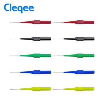 

Cleqee P5007 10PCS/SET Insulation Piercing Needle Acupuncture Car Tool Kit Non-destructive Multimeter Test Probes Red/Black