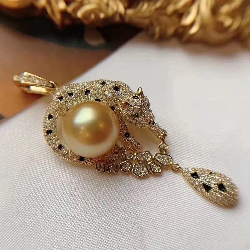D113 Fine Pearls Pendants Jewelry Natural Fresh Water Golden Pearl 11