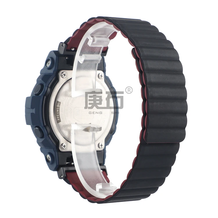 Silicone Double sided Magnetic watchband Strap for GBA-800- GBD-800 GMA-B800 | Наручные часы