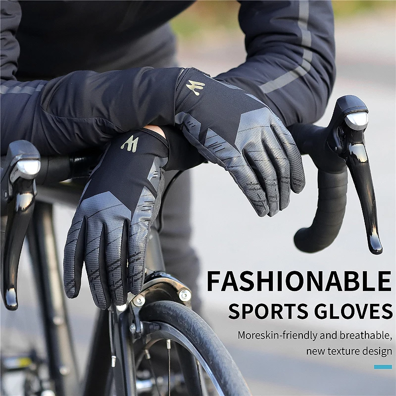WEST BIKING Breathable Cycling Gloves Touch Screen Anti-slip Shockproof Pad MTB Bike Gloves Sport Fitness Running Bicycle Gloves 2