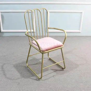 

Nordic New Back Armchair Dining Chair Modern Simple Net Red Chair Household Make Up Chair Restaurant Leisure Coffee Shop