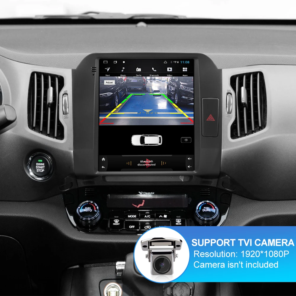 Isudar H53 Vertical 1 Din Android Auto Radio For Kia/Sportage 2010-2016 GPS Car Multimedia RAM 4G ROM 64GB DSP Octa Core USB DVR