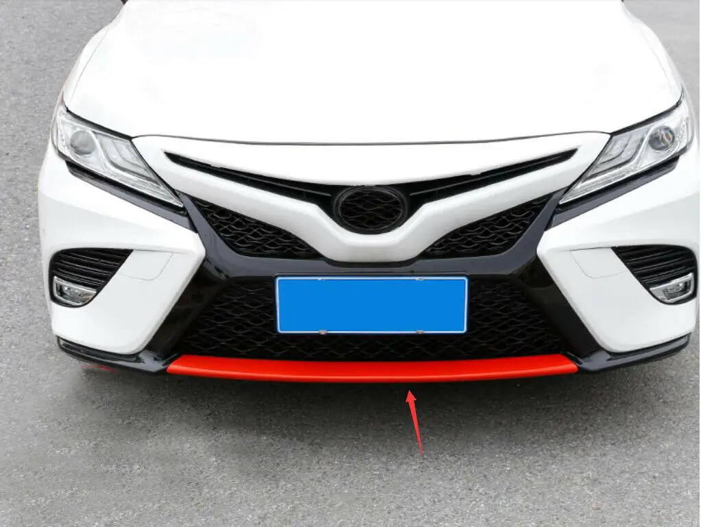 

Красная Защитная крышка переднего бампера для Toyota Camry 2018 из углеродного волокна