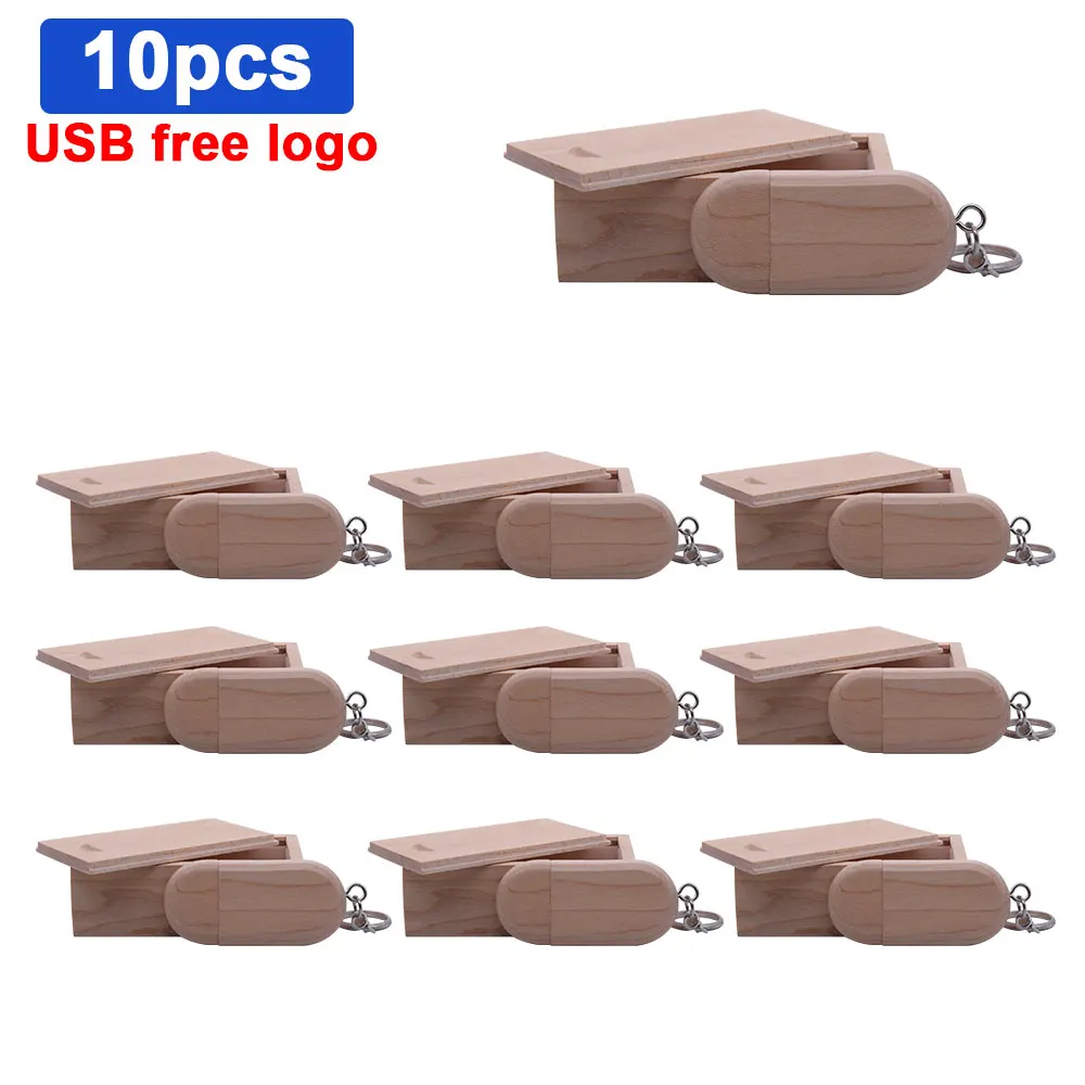 10 шт./лот настраиваемый гравированный логотип деревянный поворот usb 2 0 + коробка