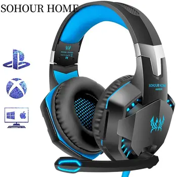

Gaming Headset, Noise Canceling Headphones with Mic,LED Light and Soft Memory Earmuffs