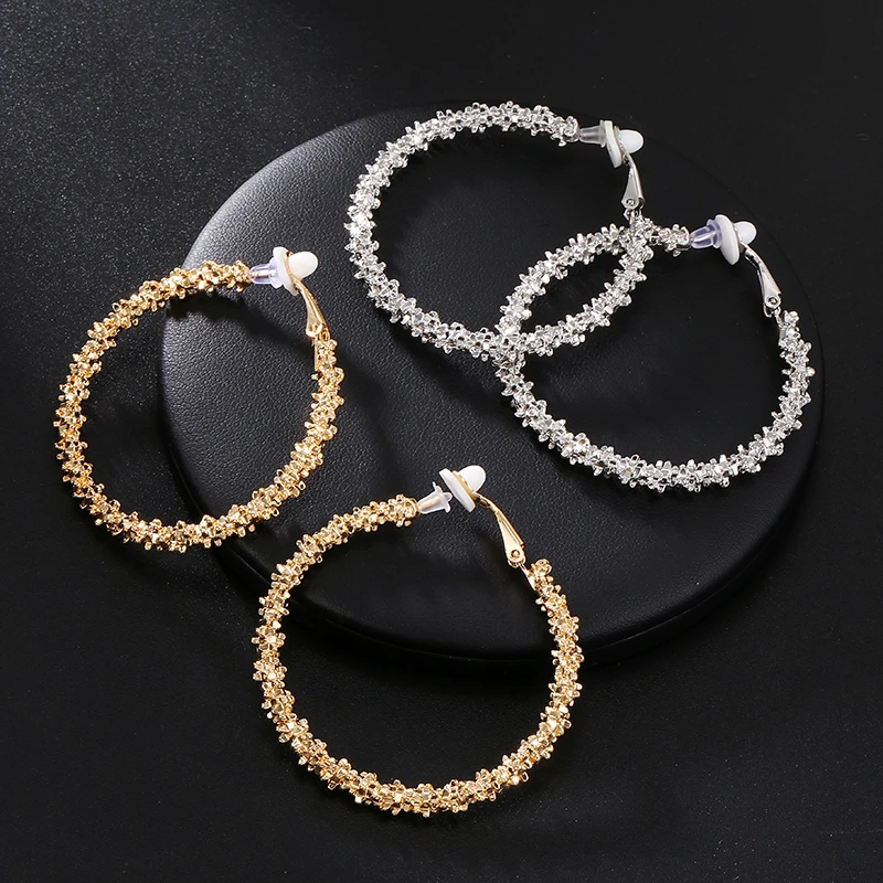 Hoop Clip on Earrings for Women Non Pierced Party Jewelry ear clip earrings,clip earrings,ear clip,hoop earrings,ear accessories
