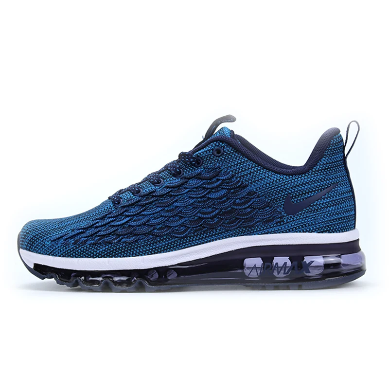 Оригинальные подлинные мужские кроссовки для бега от NIKE AIR MAX, спортивные уличные дышащие кроссовки с сеткой, Спортивная дизайнерская обувь, Новинка - Цвет: blue