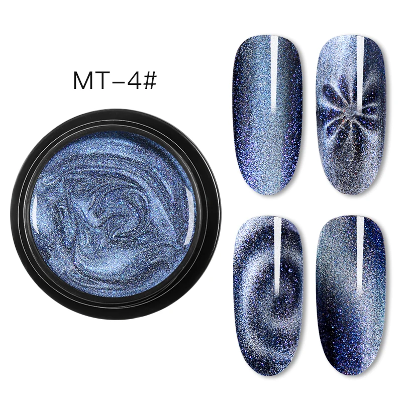 Mtssii 5 мл 9D Galaxy Cat Eyes светодиодный Гель-лак для ногтей Хамелеон для использования с магнитом УФ-лак для ногтей Блестящий гель нужен черный базовый слой - Цвет: W1434