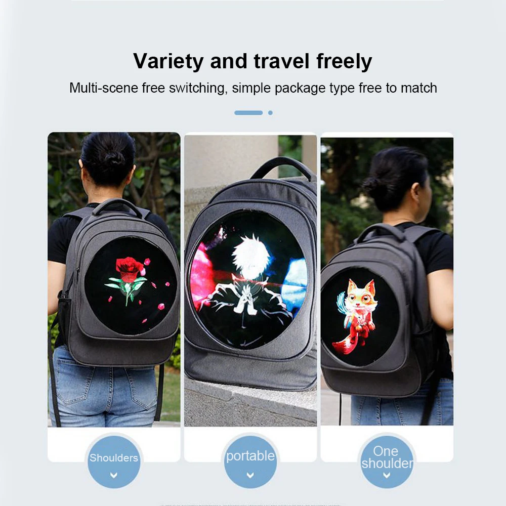 Edição de Imagem Display Holográfico Publicidade Luz Personalizado Vídeo Projetor Bluetooth Bolsa Móvel 3d Led fã 7 3d display holográfico led fã publicidade luz