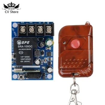 

DC 12V-48V 40A Relay Wireless Remote Control Switches 12V 24V Receiver Transmitter Work For Water pump LED LAMP 10pcs/lot